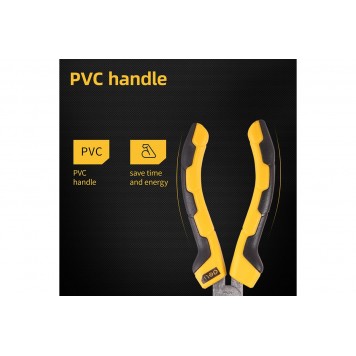 Удлиненные плоскогубцы DL2106 160мм, двухкомпонентная рукоять, Deli-3