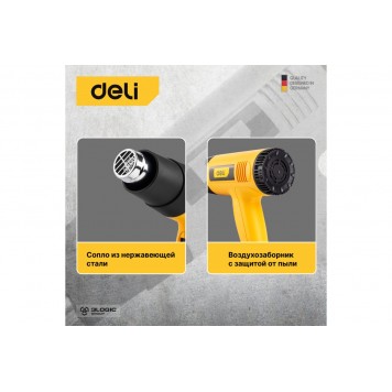 Фен DL391201 технический 2000 Вт DELI-9