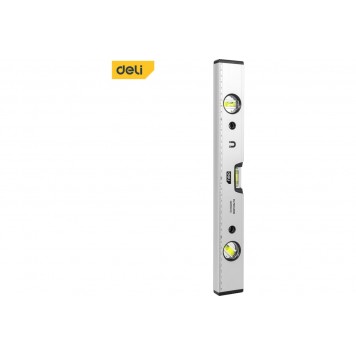 Уровень DL700400B строительный магнитный 3 глазка, 400мм, Deli-1