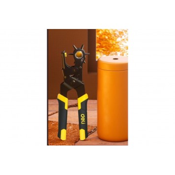 Дырокол DL1919 револьверный для кожи 6-в-1 220мм, Deli-1