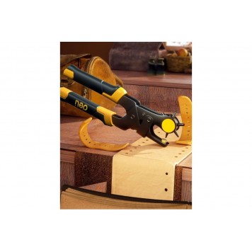 Дырокол DL1919 револьверный для кожи 6-в-1 220мм, Deli-2