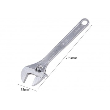 Ключ DL010A разводной 250 мм, 0-30 мм хромированный DELI-2