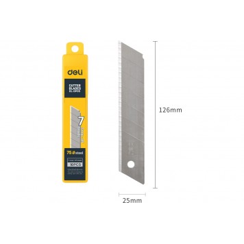 Лезвие DL-DP05 для ножа 25мм, 10шт, 2х-ступенчатое Deli-4