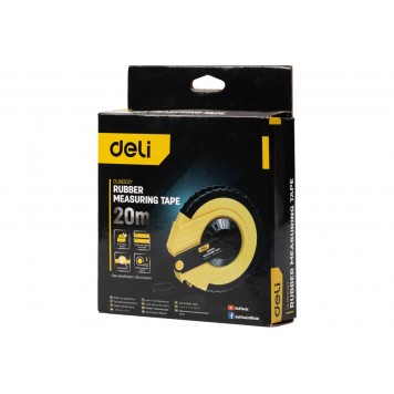 Лента DL9820ZY измерительная 20мx14,5мм из стекловолокна и ПВХ, Deli-7