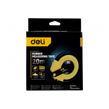Лента DL9820ZY измерительная 20мx14,5мм из стекловолокна и ПВХ, Deli-8