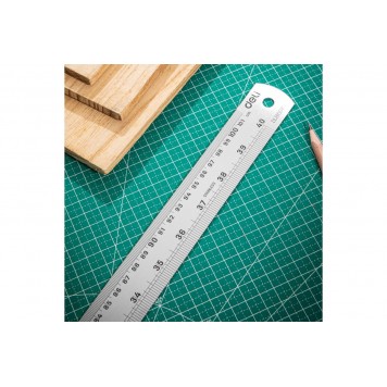 Линейка DL8100Y стальная 1000мм, нержавеющая сталь Deli-4