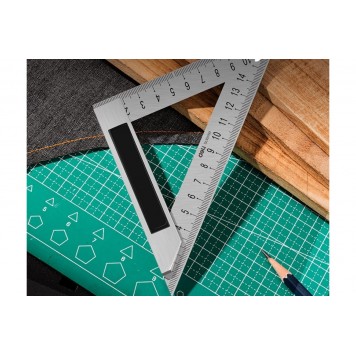 Угольник DL303150 150мм из нержавеющей стали, Deli-1