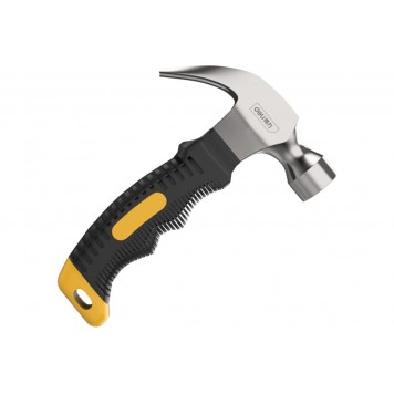 Молоток-гвоздодер DL441008 укороченный 250 гр, 160 мм, фиберглассовая рукоять DELI-10