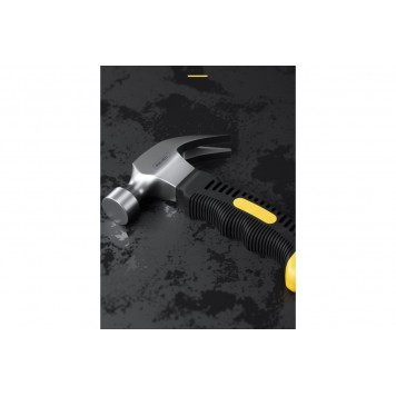 Молоток-гвоздодер DL441008 укороченный 250 гр, 160 мм, фиберглассовая рукоять DELI-3