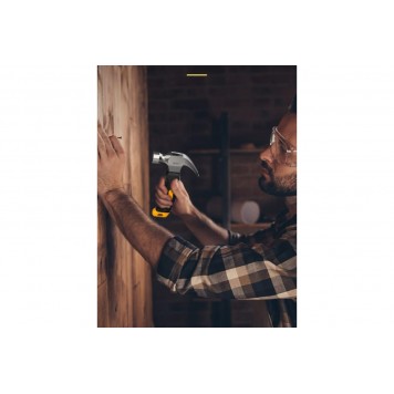 Молоток-гвоздодер DL441008 укороченный 250 гр, 160 мм, фиберглассовая рукоять DELI-8