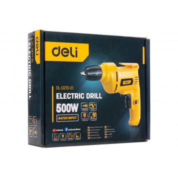 Дрель DL-DZ10-E1 сетевая 500 Вт, быстрозажимной патрон 10 мм DELI-10