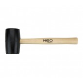 Молоток 25-063 резиновый D63 мм, 680 гр, деревянная ручка NEO