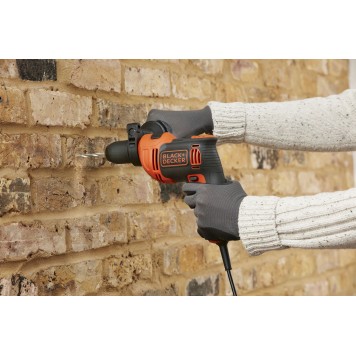 Дрель BEH550-QS ударная Omega, 550 Вт, быстрозажимной патрон 13 мм BLACK+DECKER-6