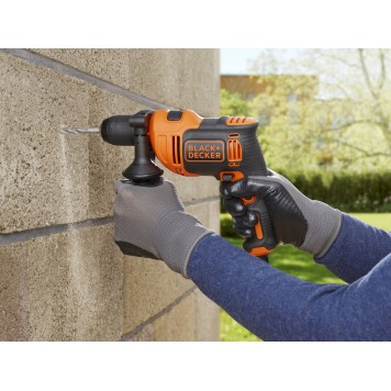 Дрель BEH550-QS ударная Omega, 550 Вт, быстрозажимной патрон 13 мм BLACK+DECKER-7