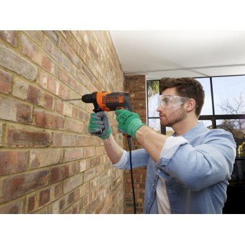 Дрель BEH550-QS ударная Omega, 550 Вт, быстрозажимной патрон 13 мм BLACK+DECKER-4
