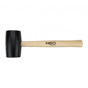 Молоток 25-061 резиновый d-50 мм, 340 гр, деревянная ручка NEO