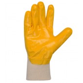 Перчатки нитрил жёлтые (неполный облив)
