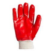 Перчатки 4518 красные трикотажные с ПВХ-покрытием размер 10 (XL) DOLONI