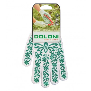 Перчатки 620 садовые трикотажные с ПВХ-рисунком размер 9 (L) DOLONI-2