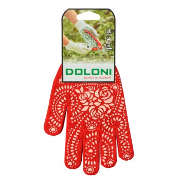 Перчатки 622 садовые трикотажные с ПВХ-рисунком размер 9 (L) DOLONI-2
