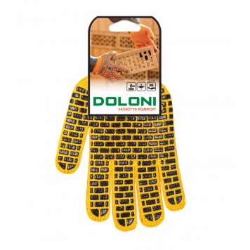 Перчатки 4078 трикотажные с ПВХ-рисунком строитель размер 10 (XL) DOLONI-2