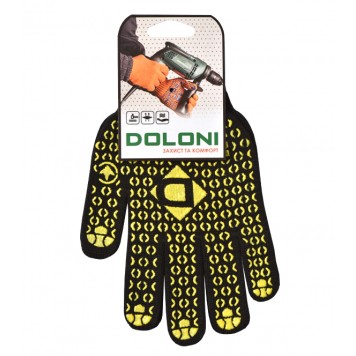 Перчатки 667 универсал трикотажные с ПВХ-рисунком размер 10 (XL) DOLONI-2