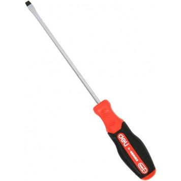 Отвёртка DL3441 шлиц SL3x100мм , матовый стержень, 2-х комп рукоять Deli