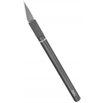 Нож-скальпель макетный Deli DL359201A цвет серый, 146 x 9 мм, 10 лезвий в комплекте, алюминиевый кор Нож-скальпель макетный Deli DL359201A цвет серый, 146 x 9 мм, 10 лезвий в комплекте, алюминиевый кор