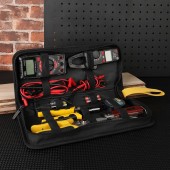 Набор DL-C1007E-Z электрика (мультиметр, токовые клещи, индикаторная отвертка, стриппер, ножниц Deli