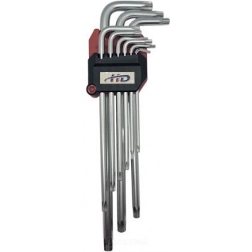 Ключи HD-0512 TORX SECURITY Т10-Т50 удлинён.9шт "H-D"