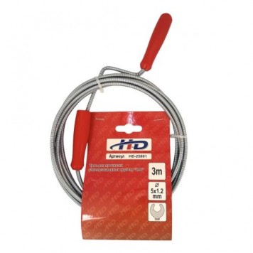 Трос HD-25001 для прочистки канализационных труб 5мм х 3м "H-D" Трос HD-25001 для прочистки канализационных труб 5мм х 3м "H-D"