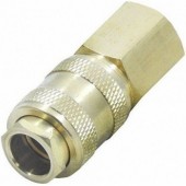 Соединение быстросъемное HD-1160B с клапаном внутренняя резьба 1/4" (латунь) "H-D"