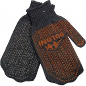 Перчатки 4102 рукавица чёрн с 2-х сторон. точк.ПВХ уп10шт (200)