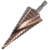 Сверло ступенчатое по металлу Deli DH-JTZ032-E3 (4-32мм, HSS M35, спиральная канавка, шестигранный х