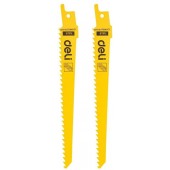 Полотна для сабельной пилы (2шт) по дереву Deli DH-WJT006-E1 , HCS, 6TPI, 150мм