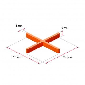 Распорки-крестики (СВП) шов 1 мм, 100 шт. Распорки-крестики (СВП) шов 1 мм, 100 шт.