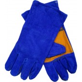 Перчатки сварщика замш длин (КРАГИ СИНИЕ)