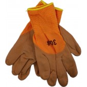 Перчатки акриловые М-8 со вспененным латексным покрытием оранж 10/480