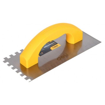 Тёрка DL509310 штукатурная прямоугольная 280х130мм зуб 10*10 Deli