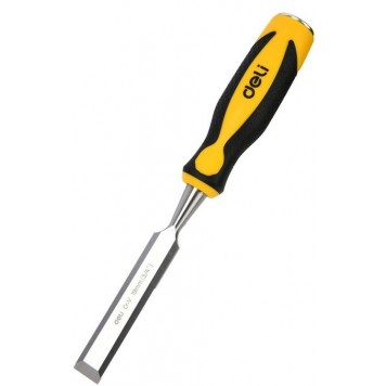 Стамеска DL6219-E1 ширина 19мм, длина 140мм, CrV, прорезиненная рукоять Deli