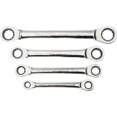 Ключи 09-070 накидные с трещоткой 8-19 мм, набор 4 шт. NEO