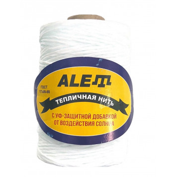 Шпагат подвязочный 750 текс, 200 гр, белый ALET