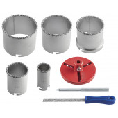 Набор 60Н900 коронок с вольфрамовым напылением (d-33, 53, 67, 73, 83 мм) VERTO