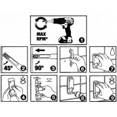 Алмазное DT6040-QZ трубчатое сверло керамика EXTREME, 8 мм DeWALT