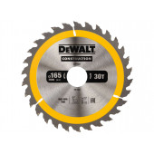 Диск DT1937-QZ пильный CONSTRUCT 165х30 мм, 30 зубьев, ATB +10° DEWALT