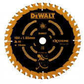 Диск DT10303-QZ пильный по дереву EXTREME 184х16 / 1,65х0,99 мм, 40 WZ +18° DEWALT