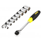 Набор 0-94-610 торцевых головок 1/4" с трещоткой MicroTough, 10 предметов STANLEY