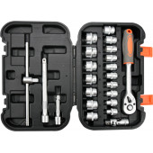 Набор 58661 насадок торцевых CRV с трещоткой 3/8" 22 предмета XS STHOR