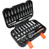 Набор 58643 насадок торцевых CRV с трещоткой 1/4, 56 предметов  STHOR
