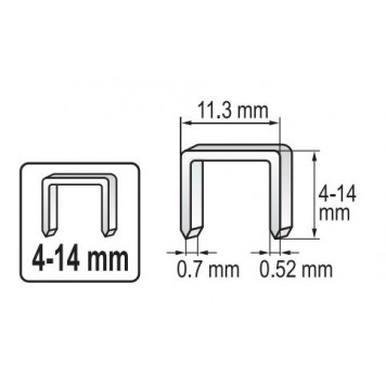 Сшиватель 71050 для скоб 4-14 мм VOREL-1